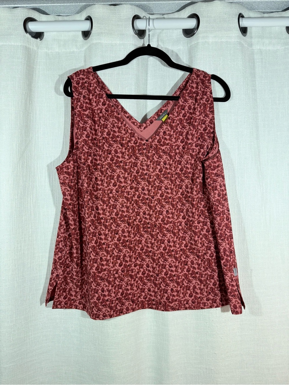 Eddie Bauer Pink Orange V-Neck Tank - Womens XL - Athletic Athleisure Bold